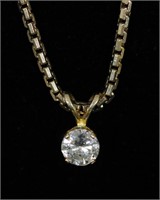 14kt YELLOW GOLD DIAMOND NECKLACE
