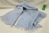 Foulard laine mohair bleu poudre