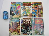 6 comics book vintage dont Superman, Star Wars et