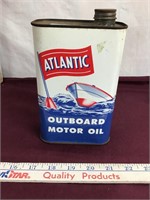 Vintage Atlantic Outboard Motor Oil Can