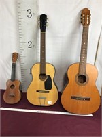 Acoustic Guitar, Classical Guitar, Ukulele