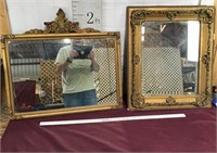 One Antique And One Vintage Mirror