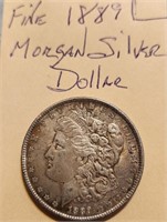 1889 Morgan Silver Dollar Circulated