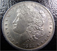 1884-0 Morgan Silver Dollar, Strong Details