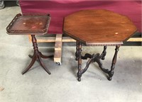 Two Ornate Vintage Walnut Tables