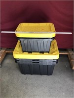 Six Heavy Duty Crates With Lids