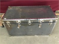 Extra Large Metal And Wood Trunk