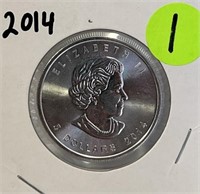S - 2014 CANADIAN SILVER $5 COIN (1)