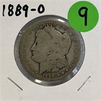 S - 1889-O MORGAN SILVER DOLLAR (9)