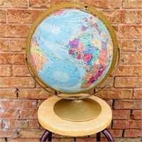 Vintage 12" World Globe on Stand