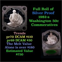 Full Roll of Proof Silver 1982-S Commem Washington