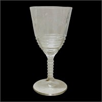 Vintage Chalice/Goblet with Etching
