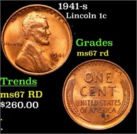 1941-s Lincoln Cent 1c Grades GEM++ Unc RD