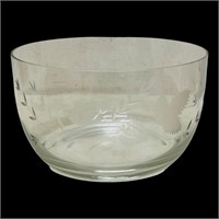 Etched Crystal Centre Bowl 9" x 5"