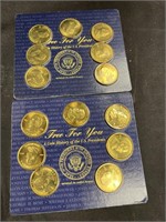 U.S. PRESIDENT MINTED IN SOLID BRASS COIN SETS