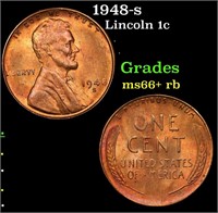 1948-s Lincoln Cent 1c Grades GEM++ RB