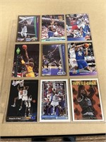 SHAQUILLE O'NEAL BASKETBALL CARDS (9 CARDS)