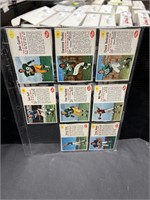 9 CARD SHEET FOOTBALL- PLAYERS OF TH '50S & '60S