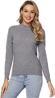 Long sleeve Wool Sweater- Grey-Small