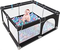 Playpen for Babies(Black,50 inch -50 inch )