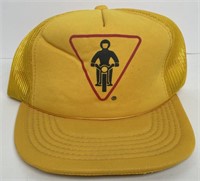 Vintage Motorcycle Yield SnapBack Trucker Hat