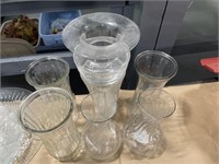 7 Miscellaneous Glass Vases