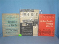 3 automotive related books and booklets