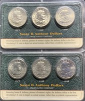 Two-1979,1980,1999 Susan B. Anthony Dollar Sets