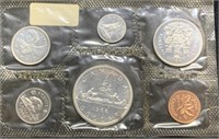 1966 Uncirculated Canadian Mint Coins Silver