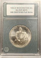 1982d Silver Washington Half-dollar Graded Ms70