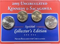 2003 Kennedy&sacagawea Littleton Coin Special Edit