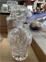 Glass Decanters and vase