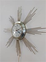 Ingraham Brass Starburst Wall Clock