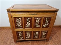 Antique Chinese Hand Carved Chest-Hand Cut