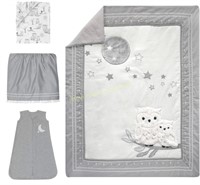 Lambs & Ivy $131 Retail Luna White/Gray Celestial