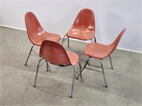Set 4 Chromcraft Fibreglass Shell Chairs