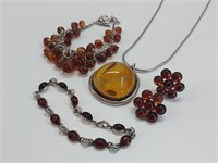 Baltic Amber & Sterling Silver Jewelry Collection