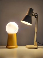 Adjustable Task Lamp + Opaline Ball Lamp