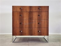 Rougier Rosewood Chrome Chest of Drawers Dresser