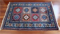 Vintage Hand Knotted Wool Rug-Approx 41x64"