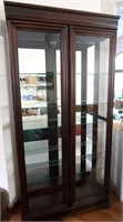 Curio Cabinet, Mirrored, Sliding Front Doors,