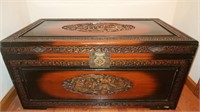 Antique Hand Carved Chinese Chest 40x21x19"