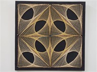 70s Abstract Geometric String Art