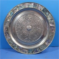 Mexican Silver Plate w/Abalone Trim-390 gr Gross