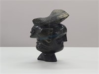 Signed Inuit Soapstone Carving