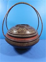 19th Century Chinese Handcarved Food Basket