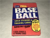 1986 Fleer Baseball Sealed Wax Pack