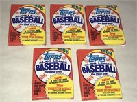 1988 Topps Baseball Cards LOT of 5 Unopened Pack