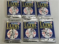 1991 Fleer Ultra Baseball Packs LOT of 6