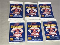1989 Score Baseball Pack LOT of 6 Sealed Packs